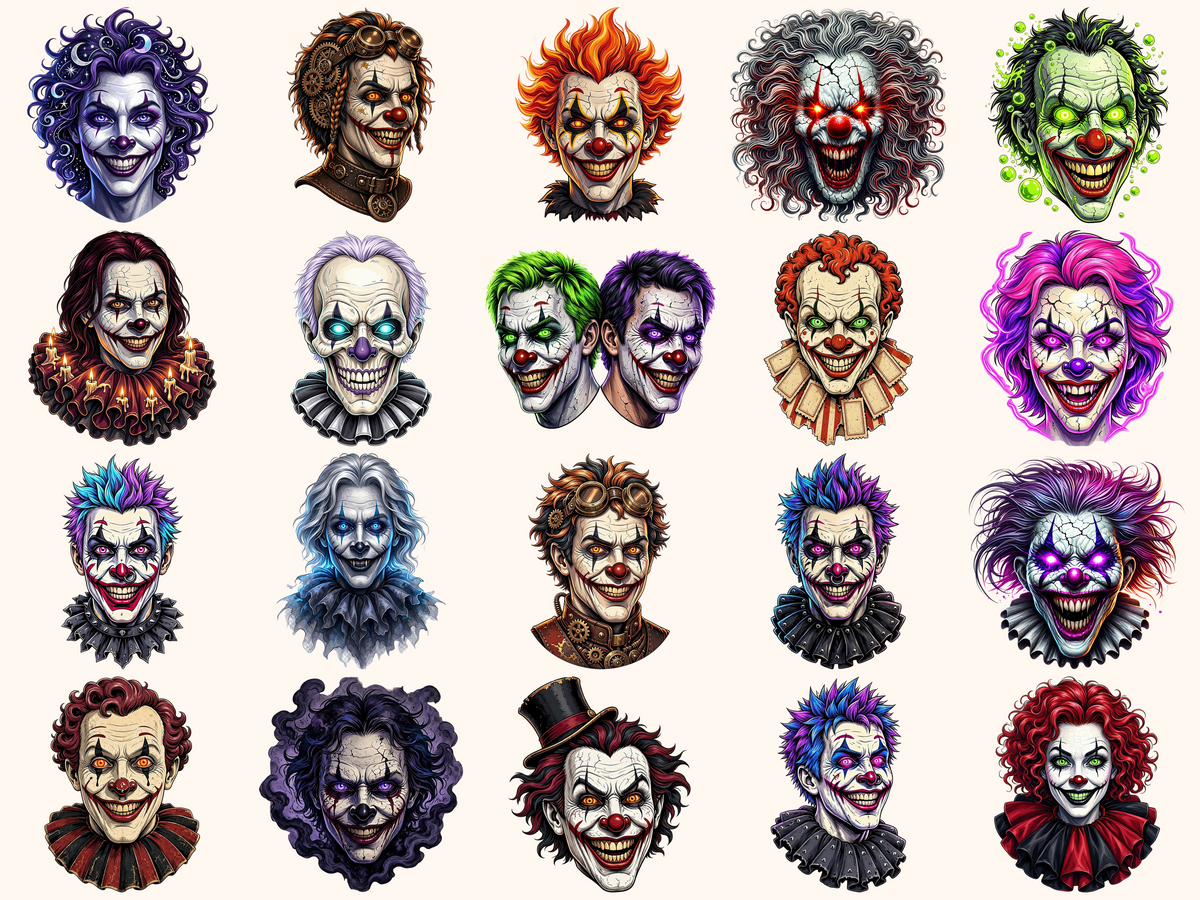 Psycho Clowns Clipart
