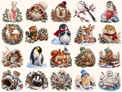 Winter Animals Clipart — listing preview 2