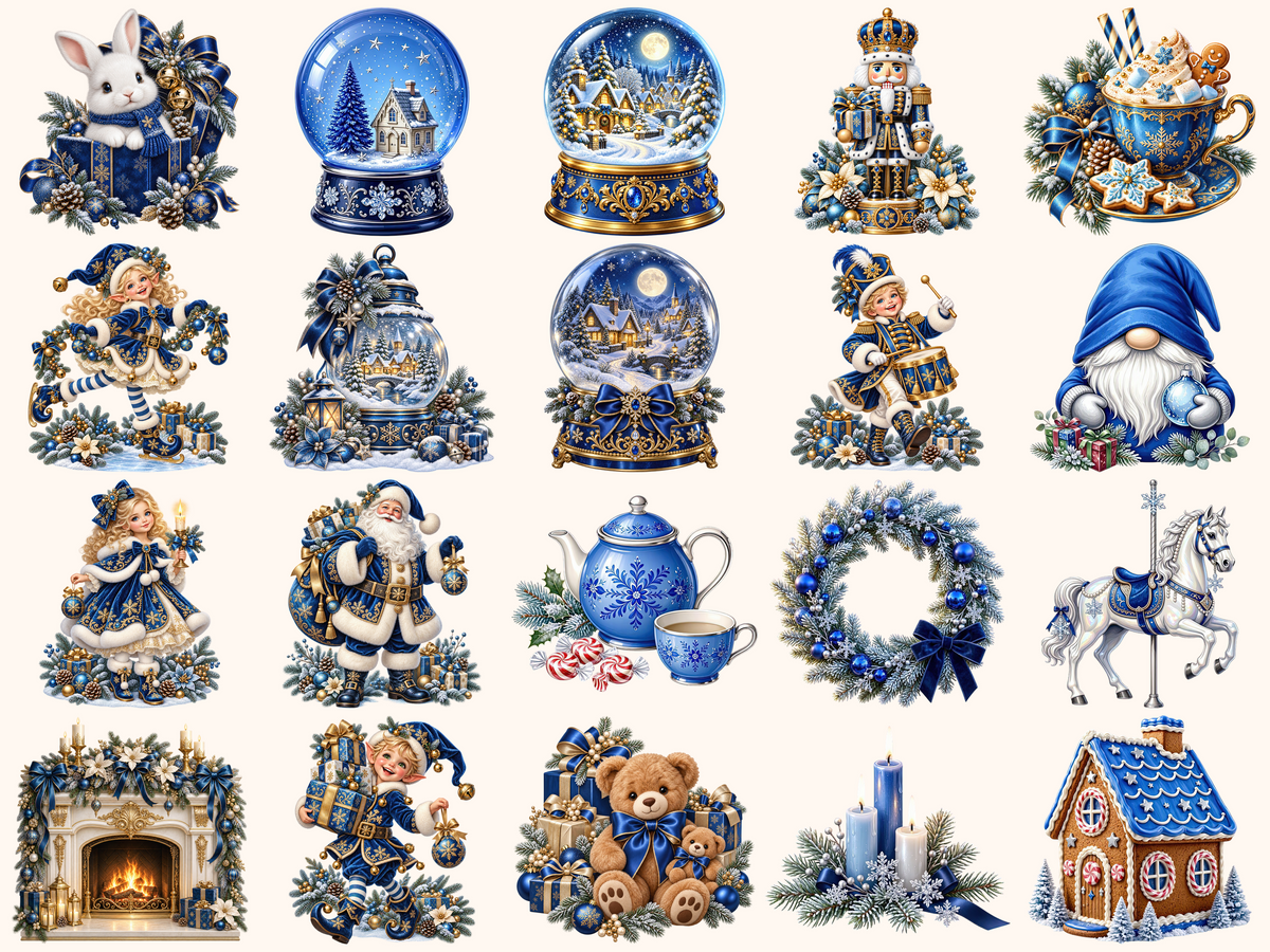 Blue Christmas Clipart