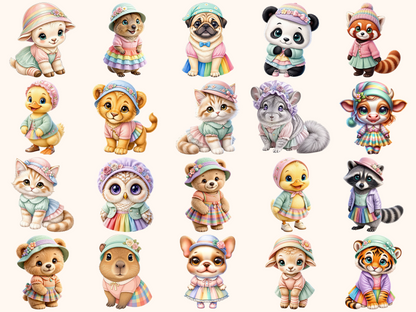 Colorful Animals Clipart
