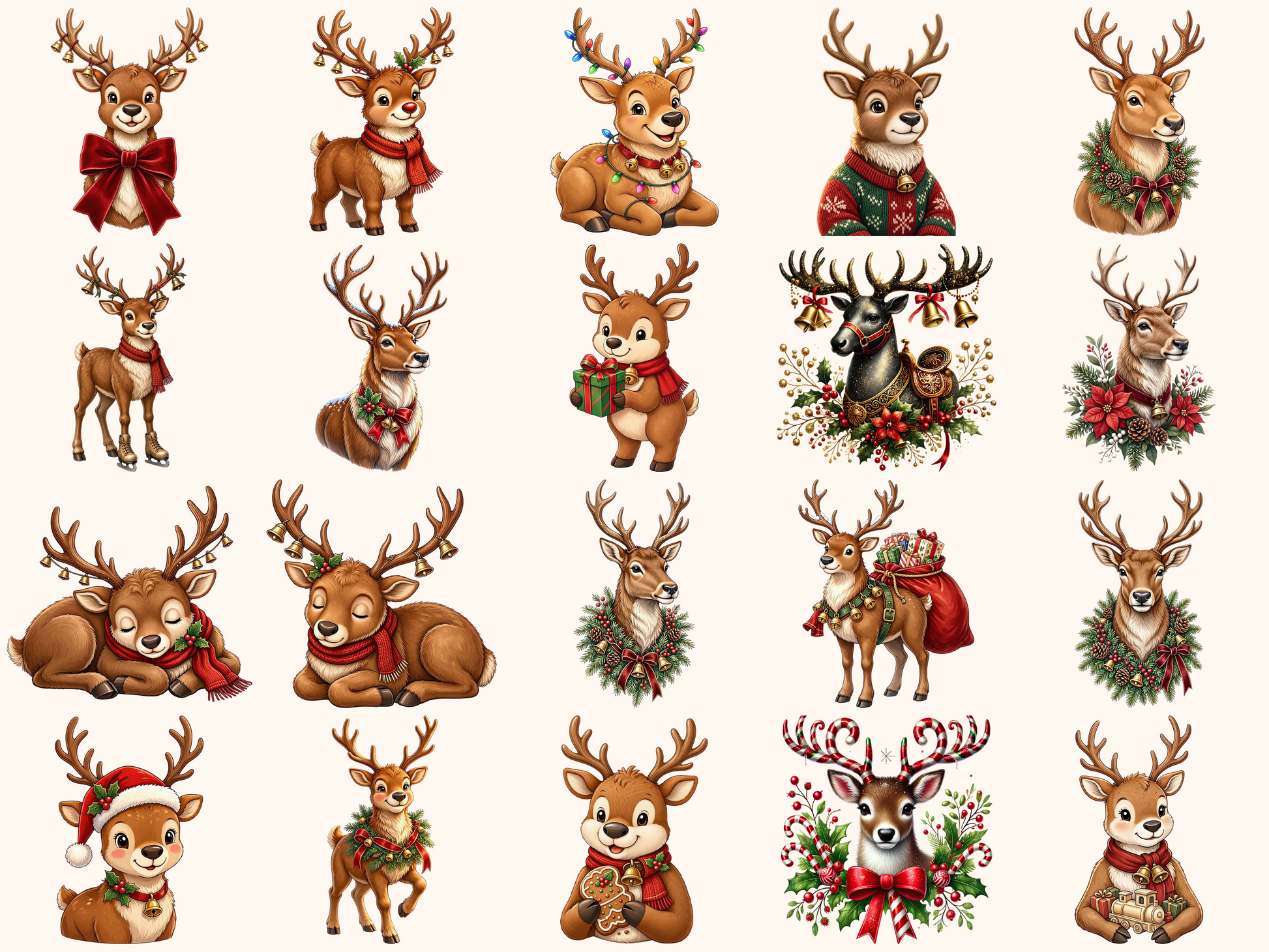 Santa's Reindeer Clipart