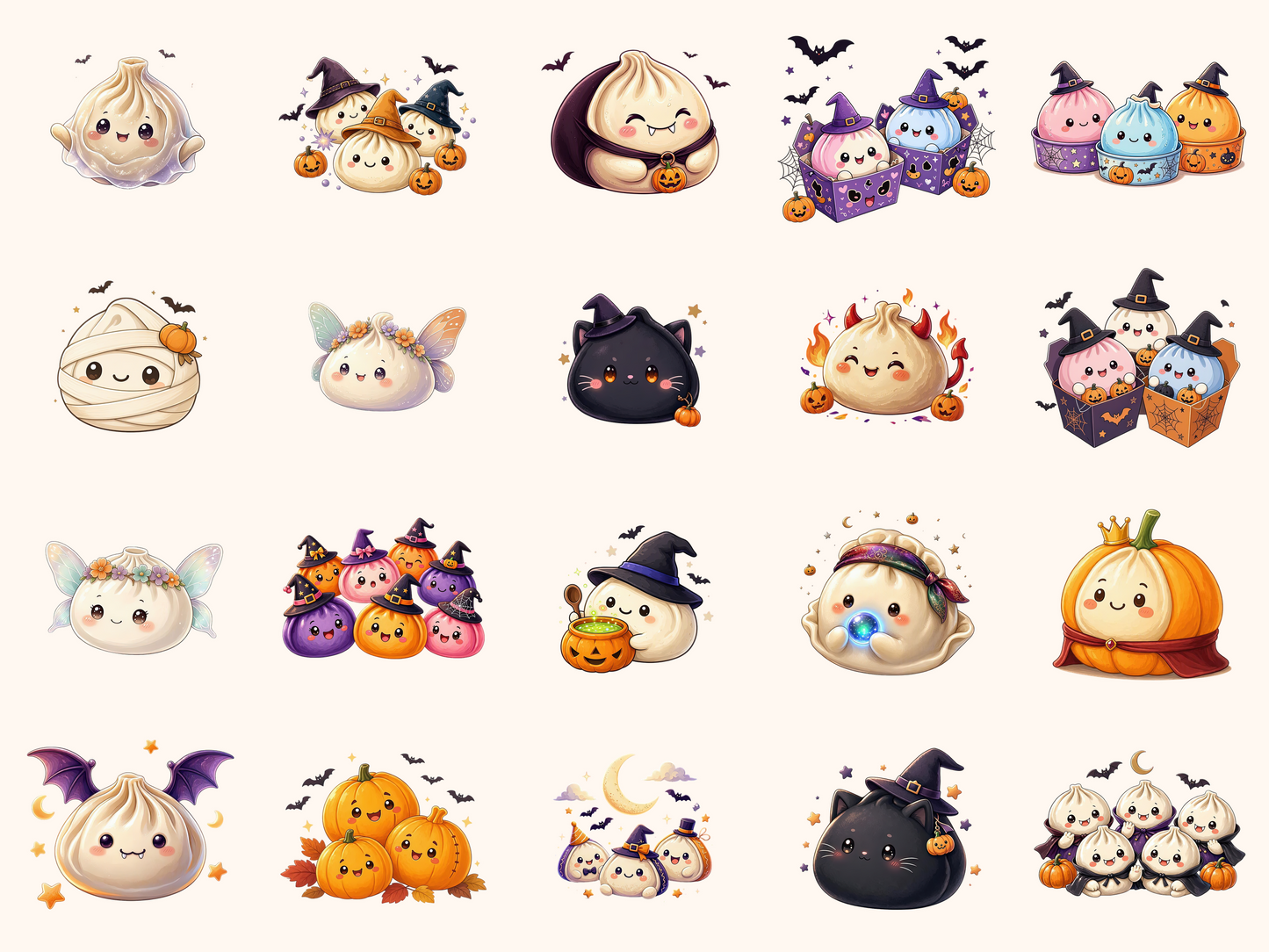 Halloween Dumplings Clipart