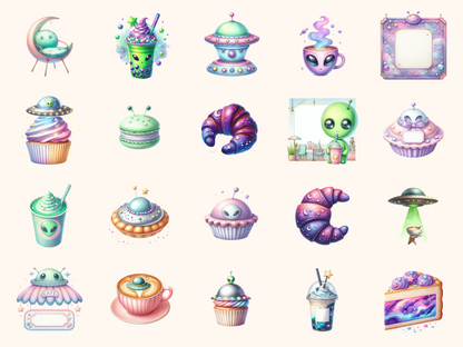 Alien Café Clipart