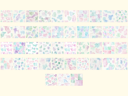 Pastel Cowhide Digital Paper