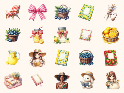 Book Club Picnic Clipart