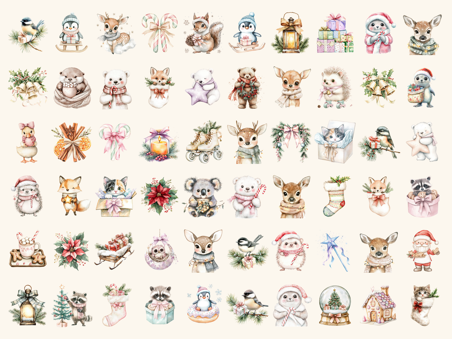 Wonders Christmas Watercolor Clipart