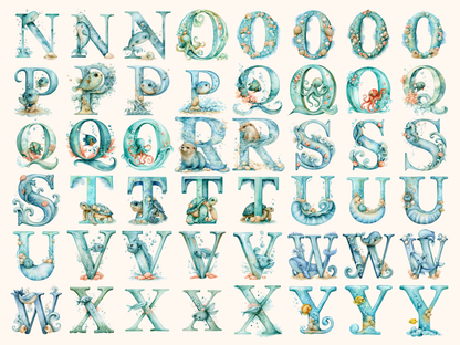 Aquatic Alphabet & Numbers