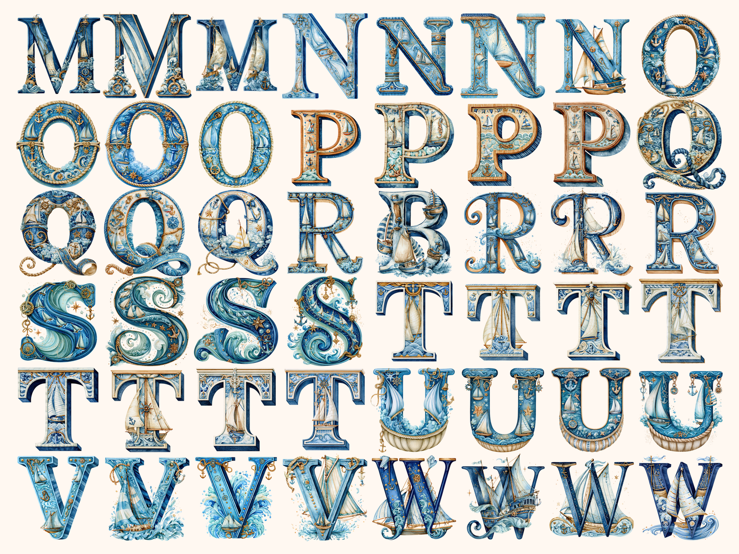 Sailing Alphabet & Numbers