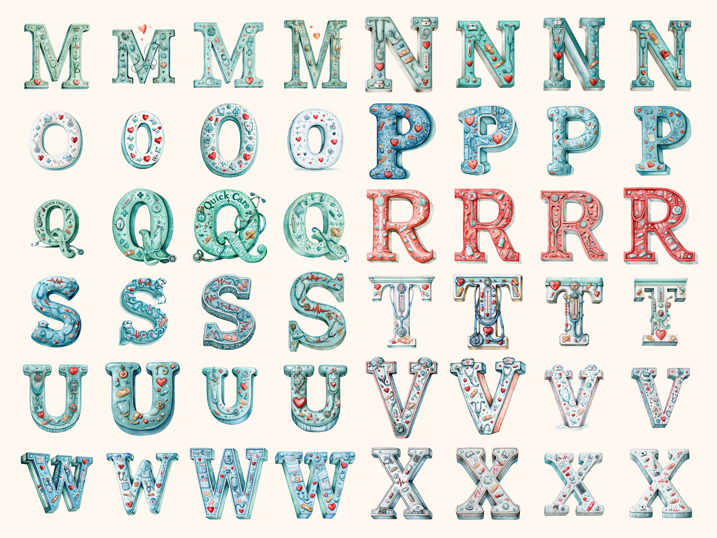 Nurse Alphabet & Numbers