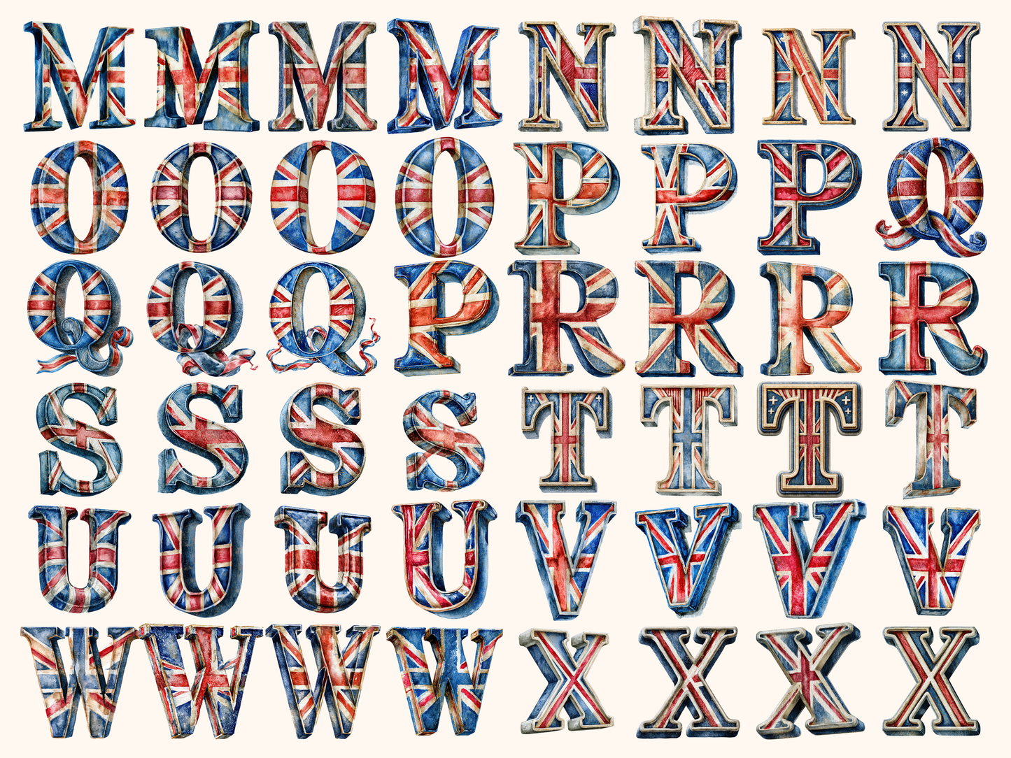 Union Jack Alphabet & Numbers