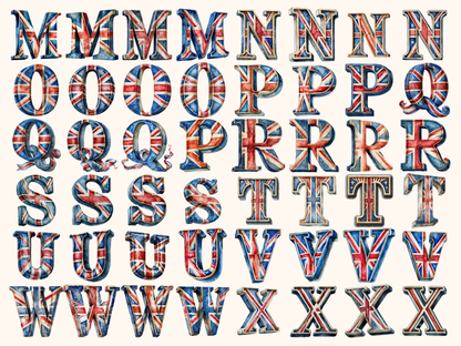 Union Jack Alphabet & Numbers