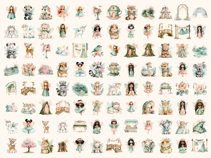 Fairy Land Watercolor Clipart
