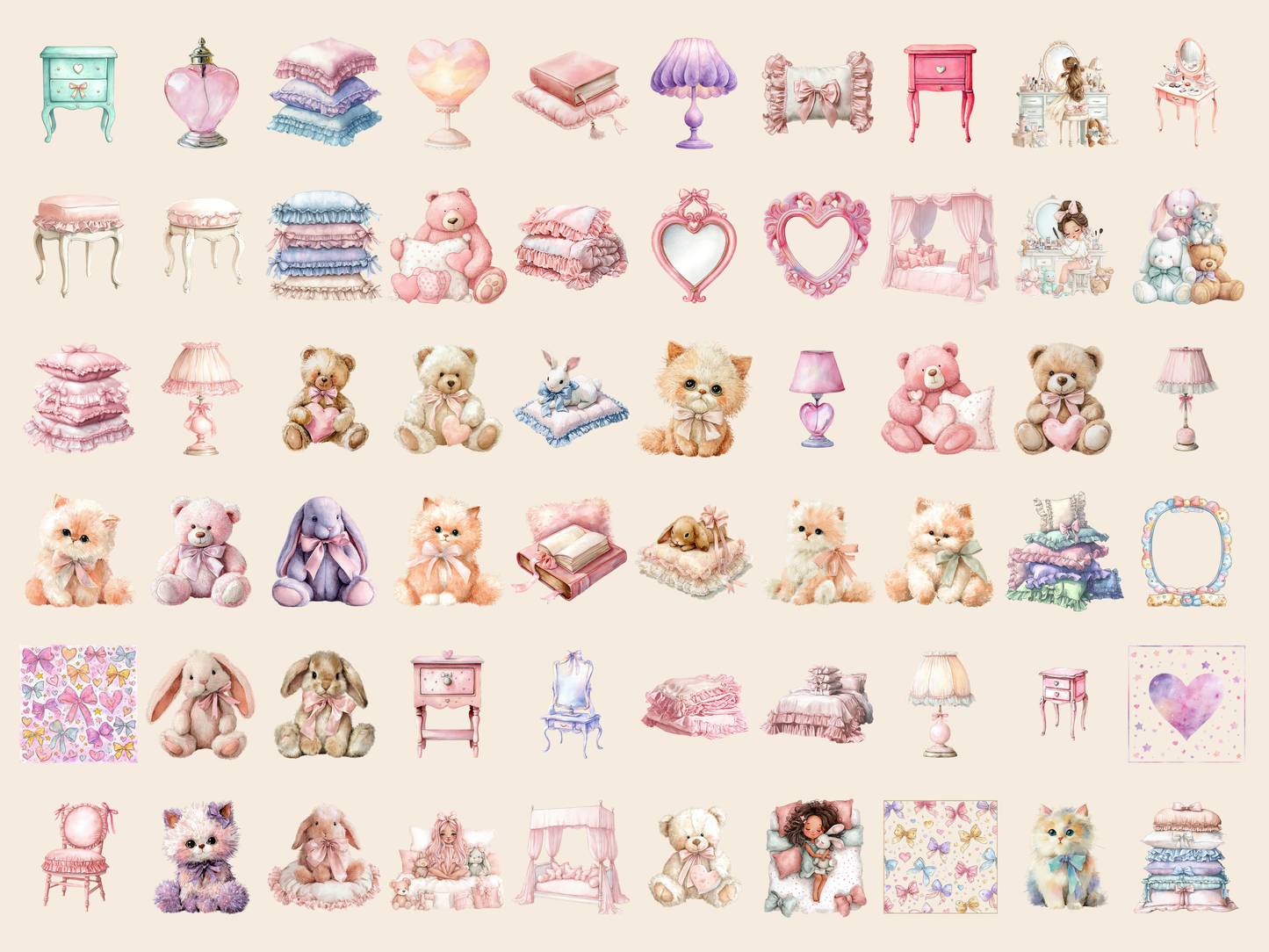 Cutecore Room Watercolor Clipart