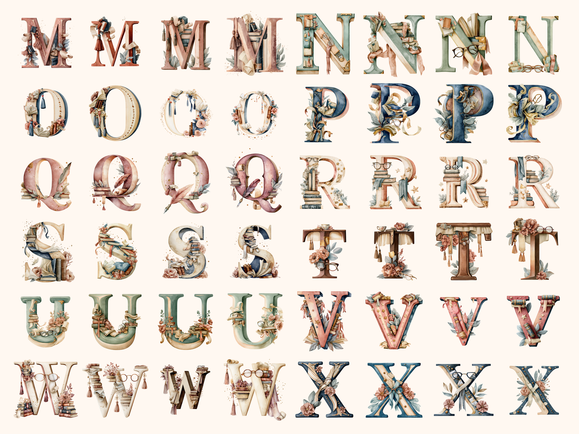Book Lover Alphabet & Numbers