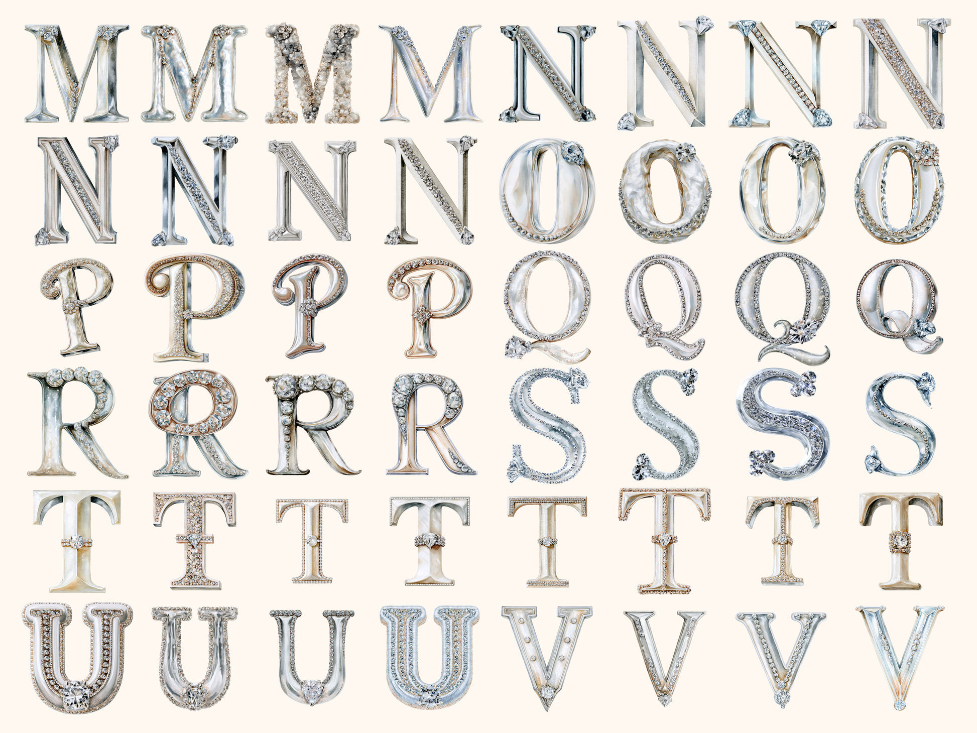 Diamond Bling Alphabet & Numbers