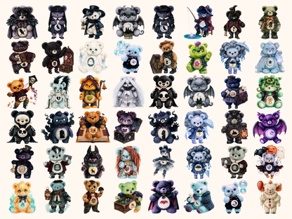 Scare Bears Watercolor Clipart — listing preview 2