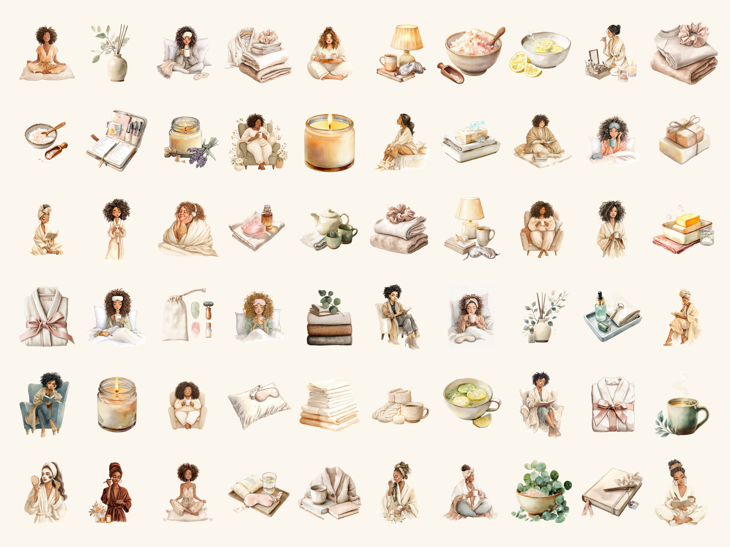Self Care Watercolor Clipart