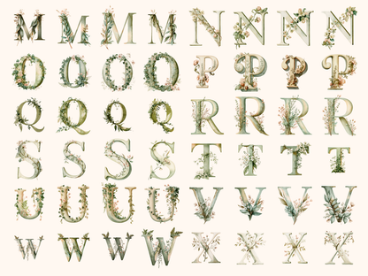 Botanical Alphabet & Numbers