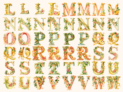 Citrus Alphabet & Numbers