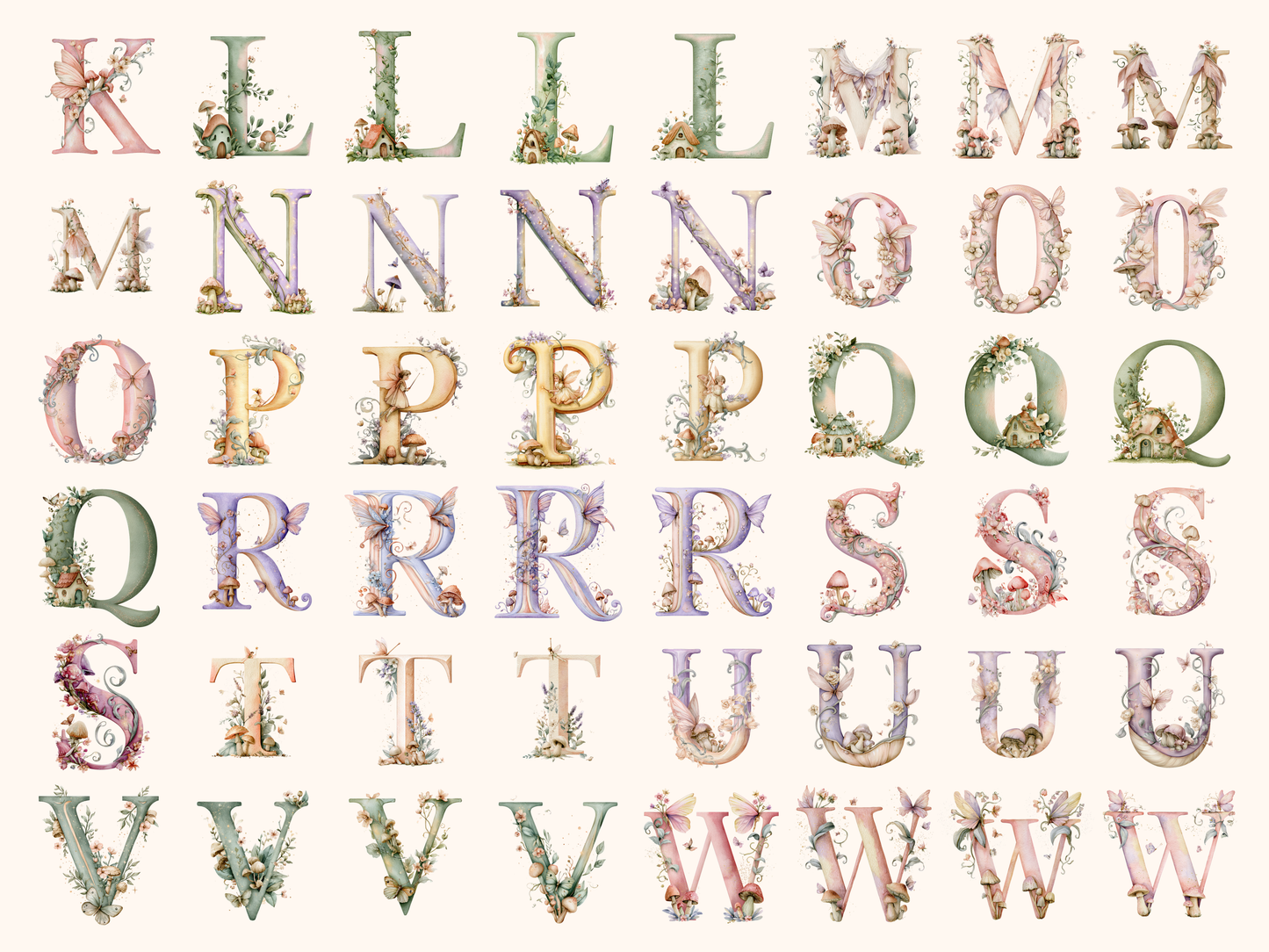 Fairy Garden Alphabet & Numbers