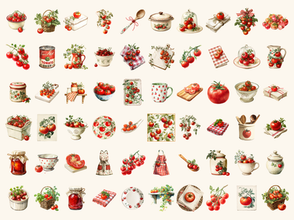 Tomato Kitchen Watercolor Clipart