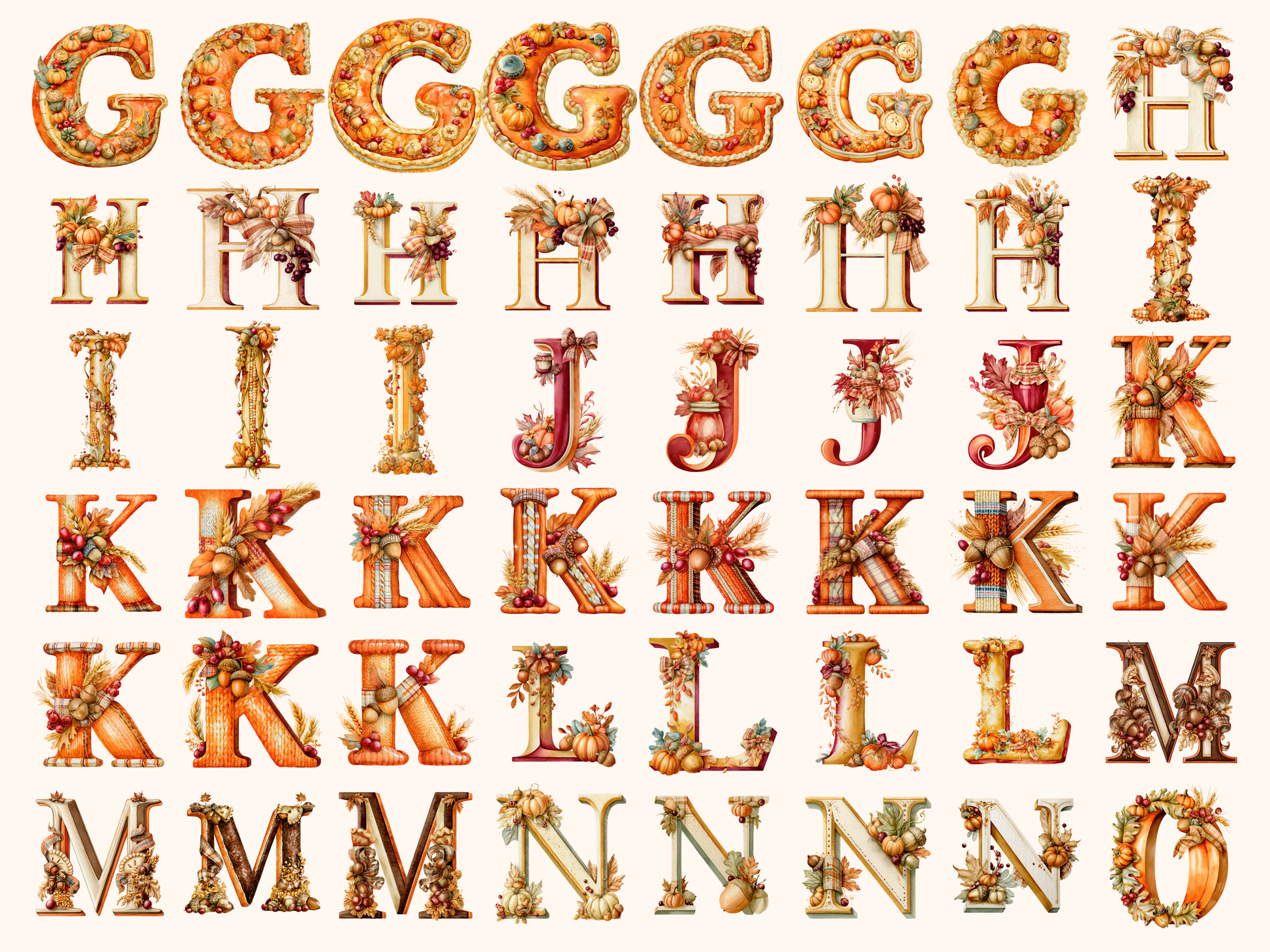Thanksgiving Alphabet & Numbers