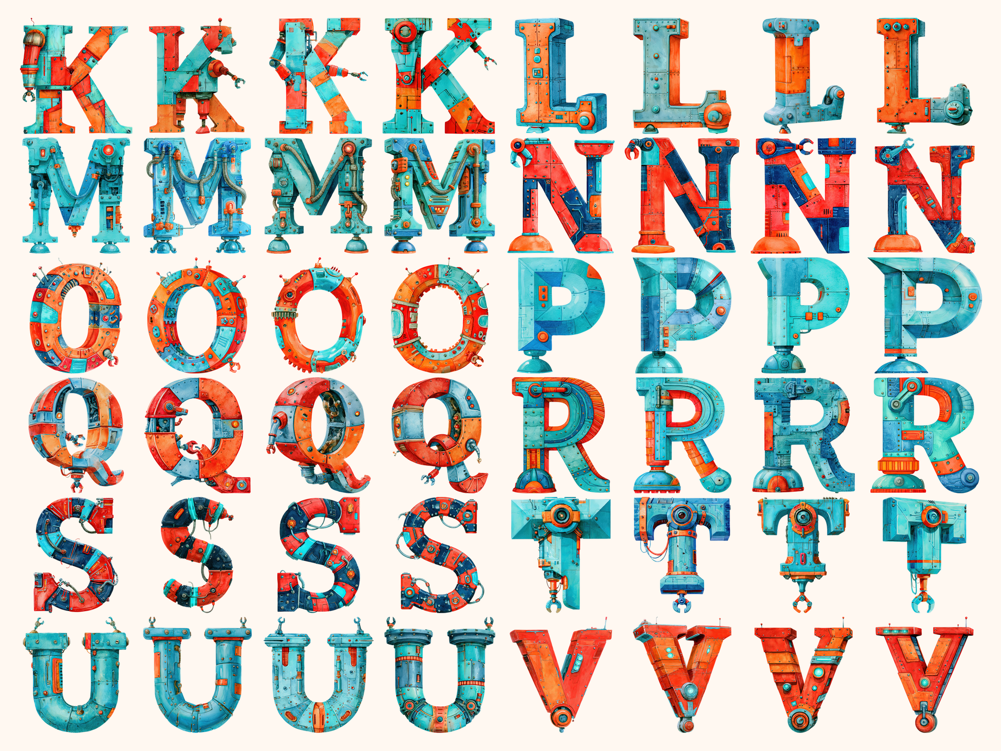 Robot Alphabet & Numbers