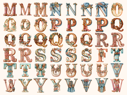 Western Cowgirl Alphabet & Numbers