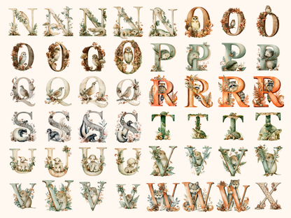 Woodland Animals Alphabet & Numbers