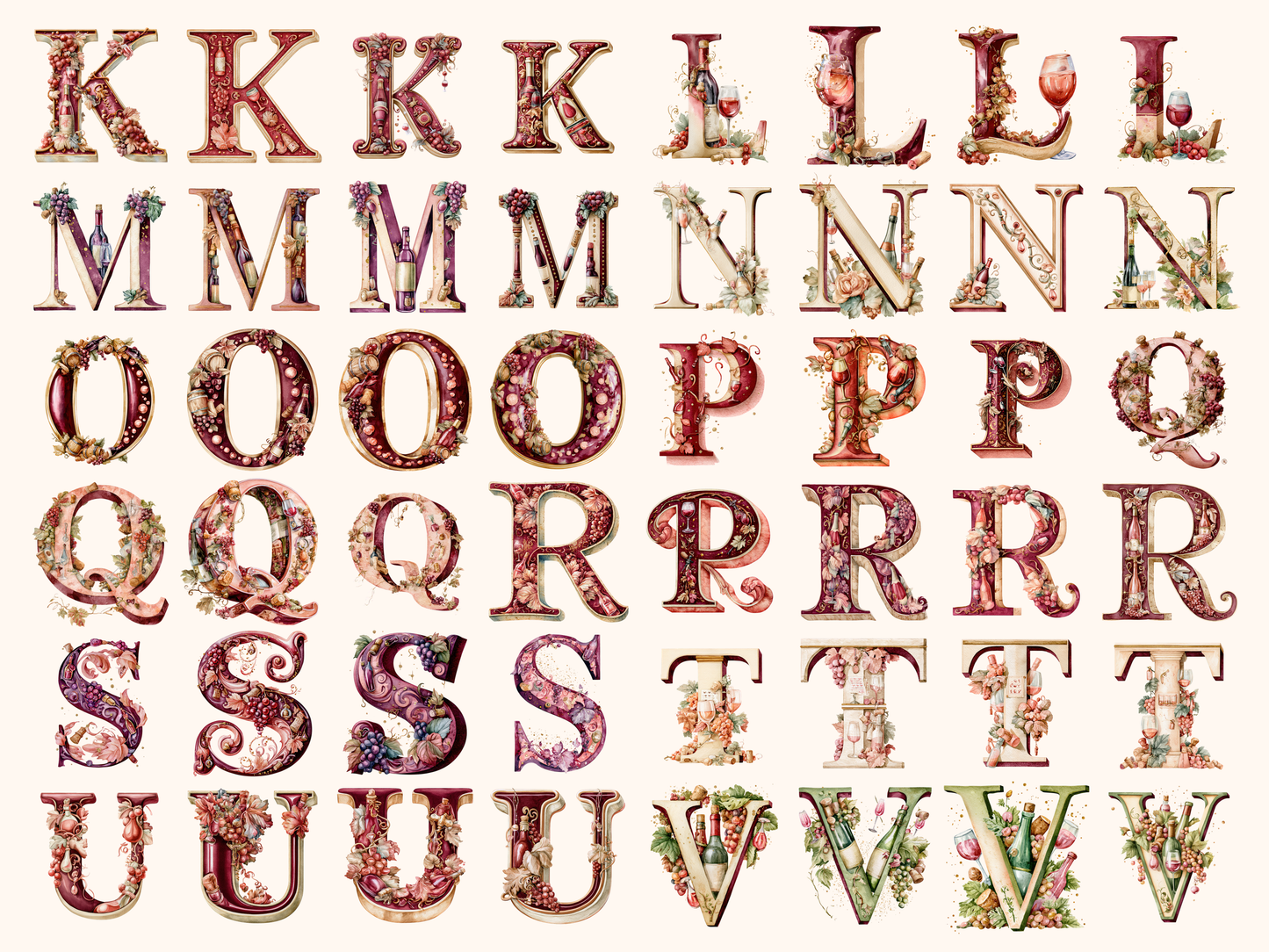 Wine Alphabet & Numbers