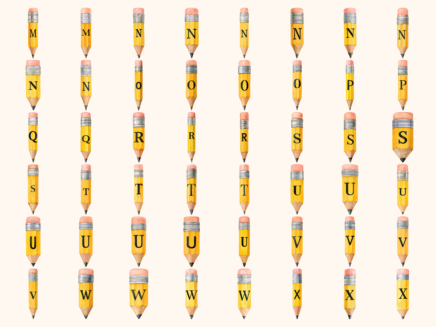 Pencils Alphabet & Numbers