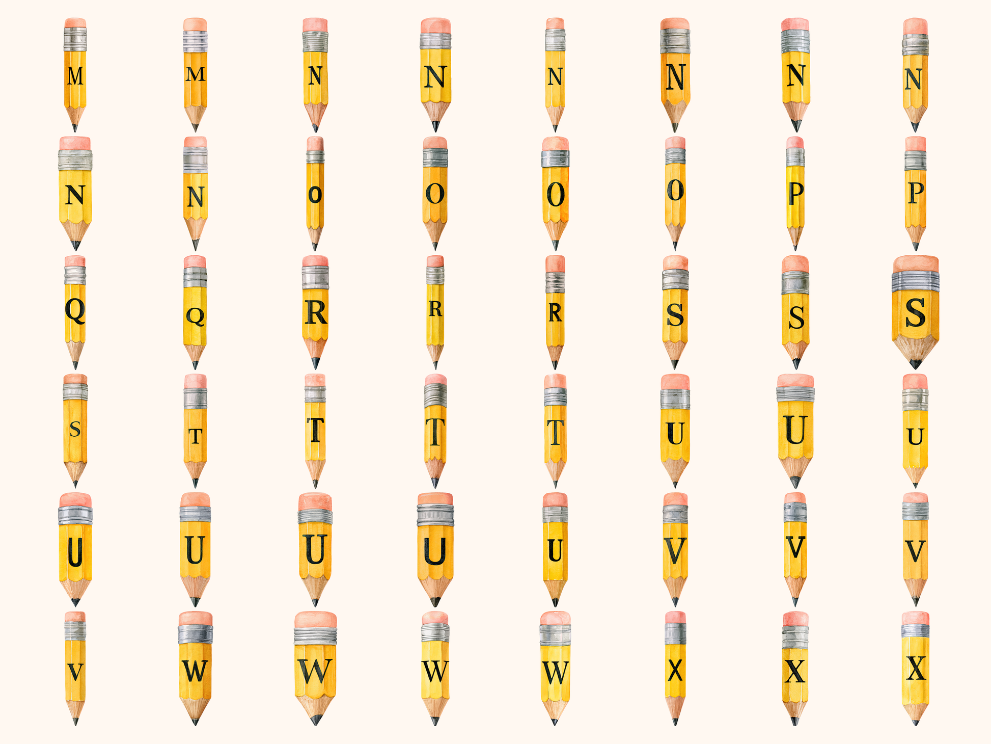 Pencils Alphabet & Numbers