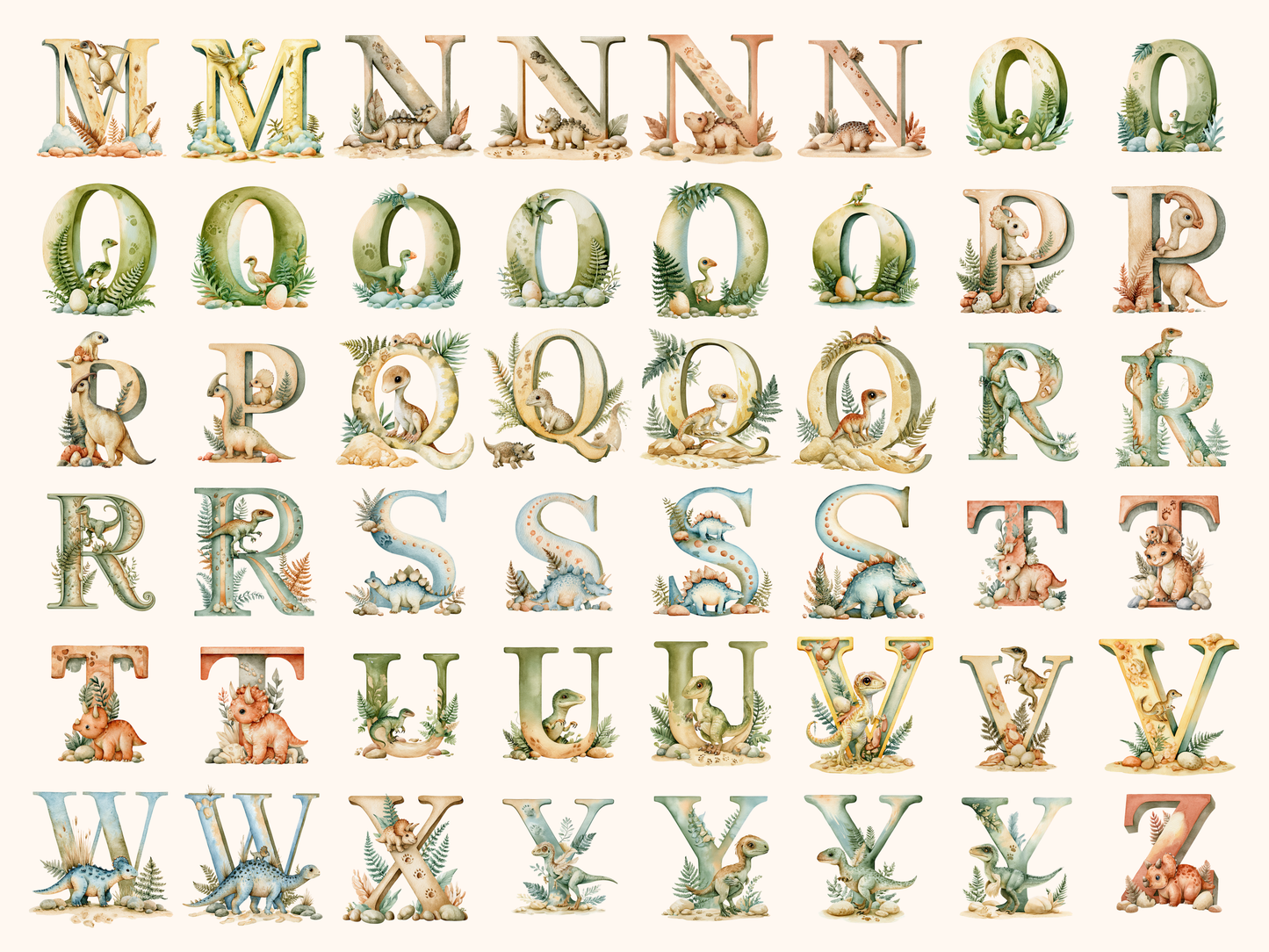 Dinosaurs Alphabet & Numbers