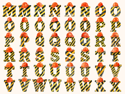 Construction Alphabet & Numbers