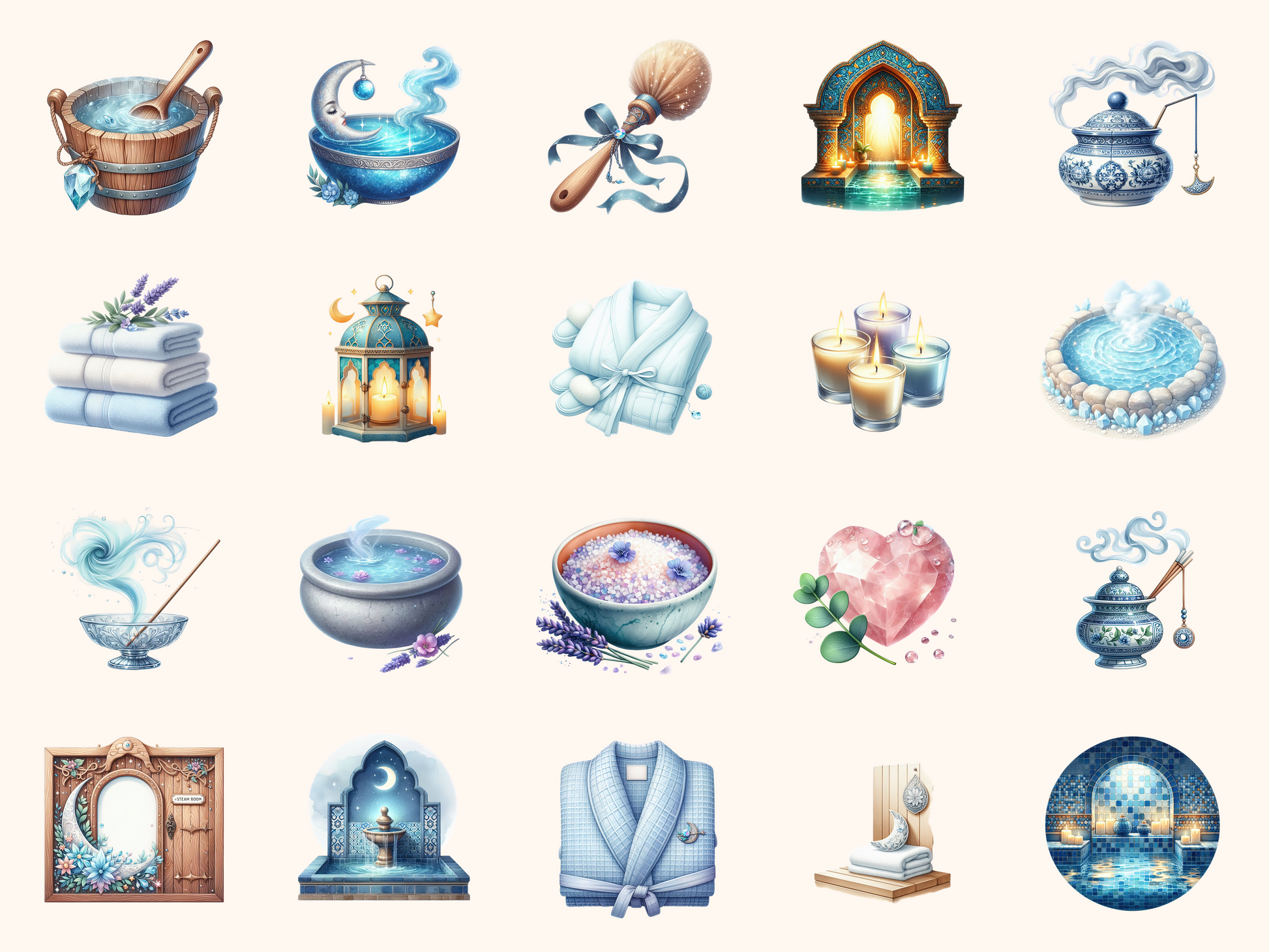 Mystical Spa Retreat Clipart