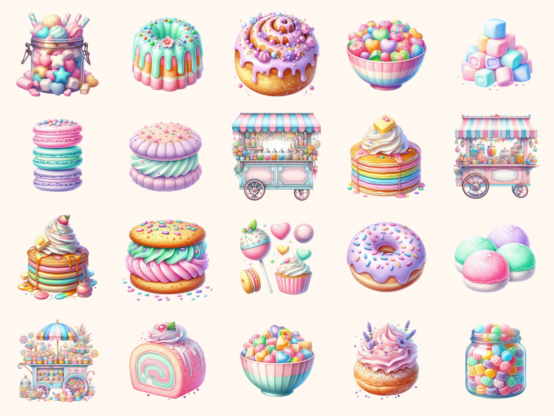 Colorful Sweets Clipart