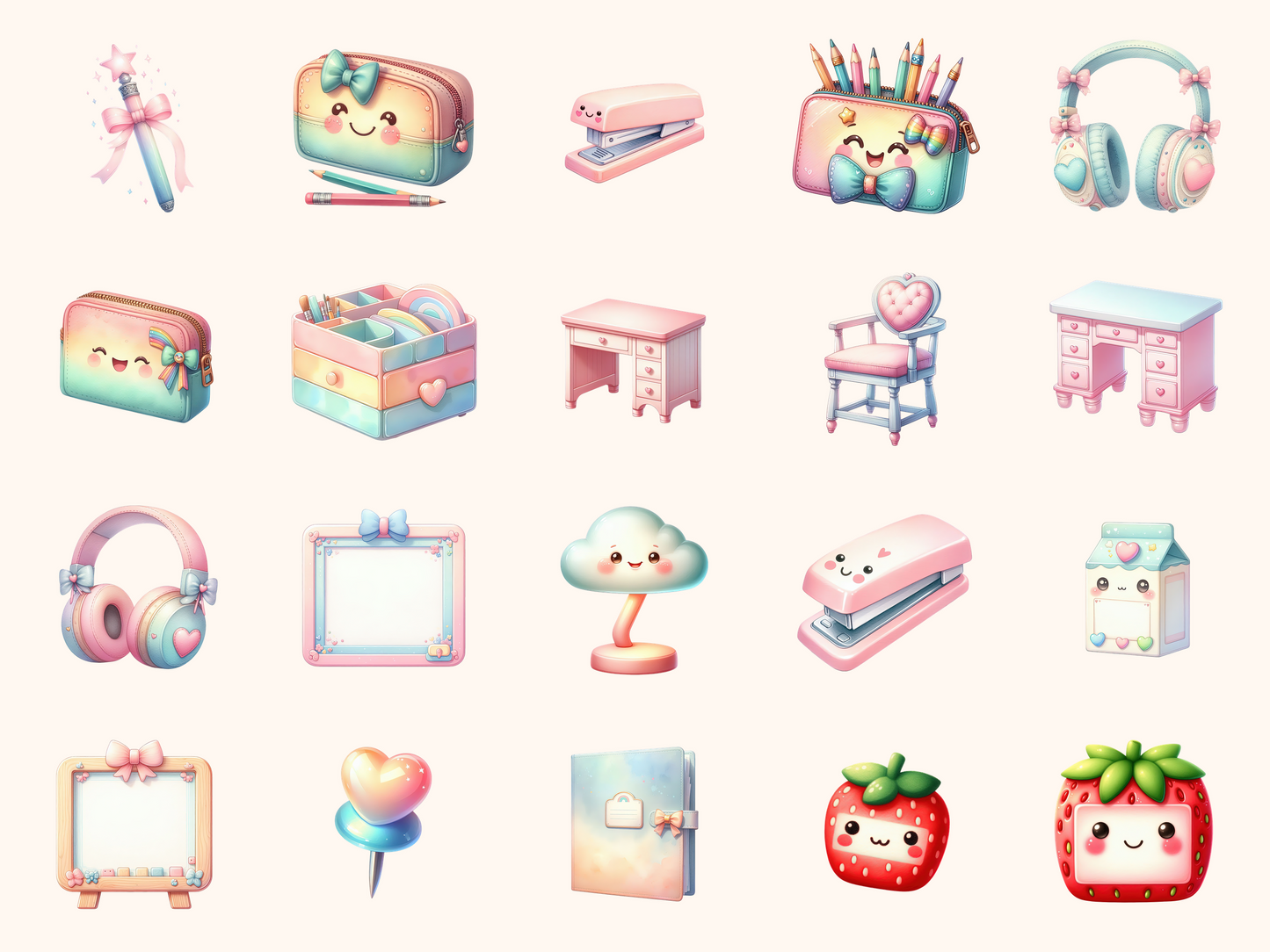 Kawaii Desk Clipart