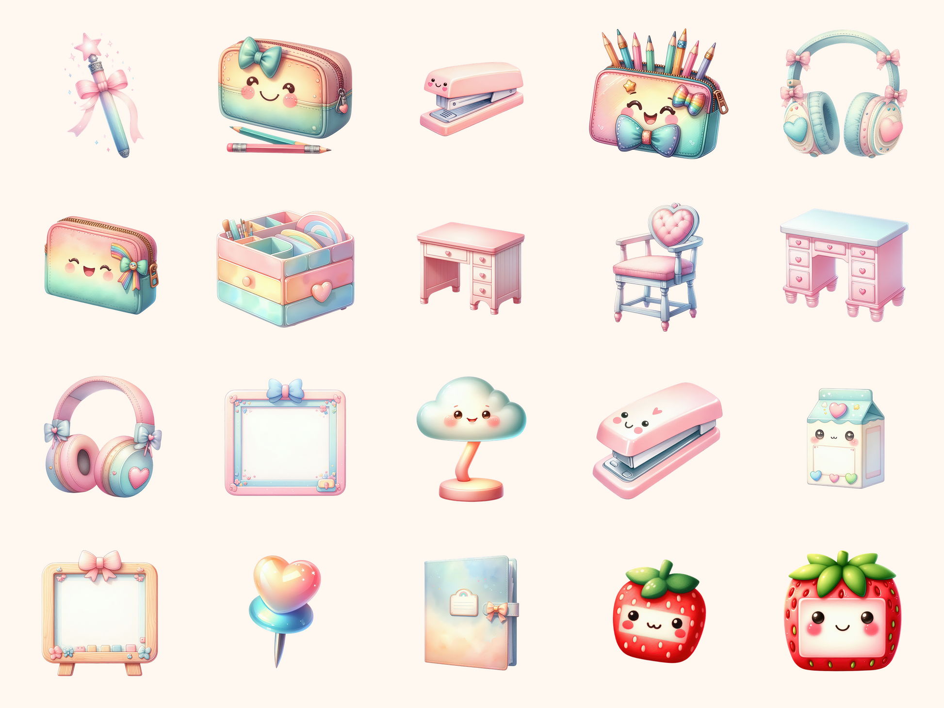 Kawaii Desk Clipart