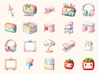 Kawaii Desk Clipart