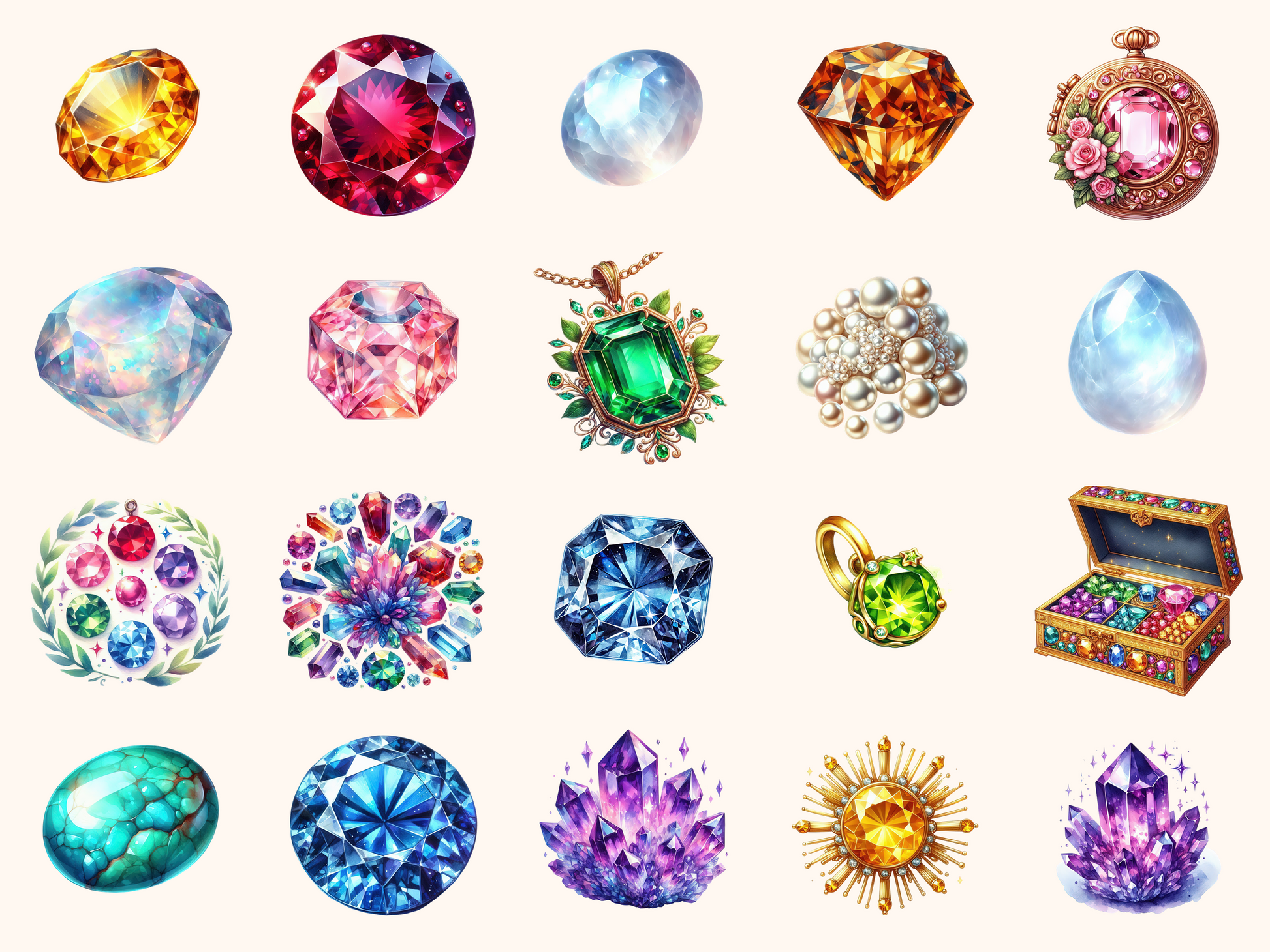 Birthstones Clipart