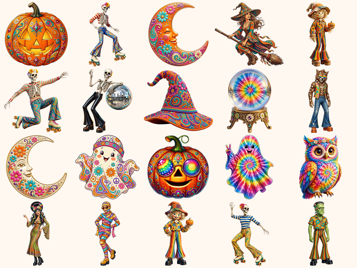 Groovy Halloween Clipart