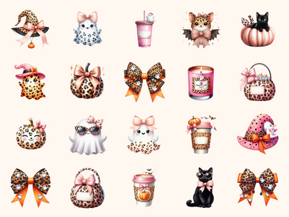 Leopard Coquette Halloween Clipart