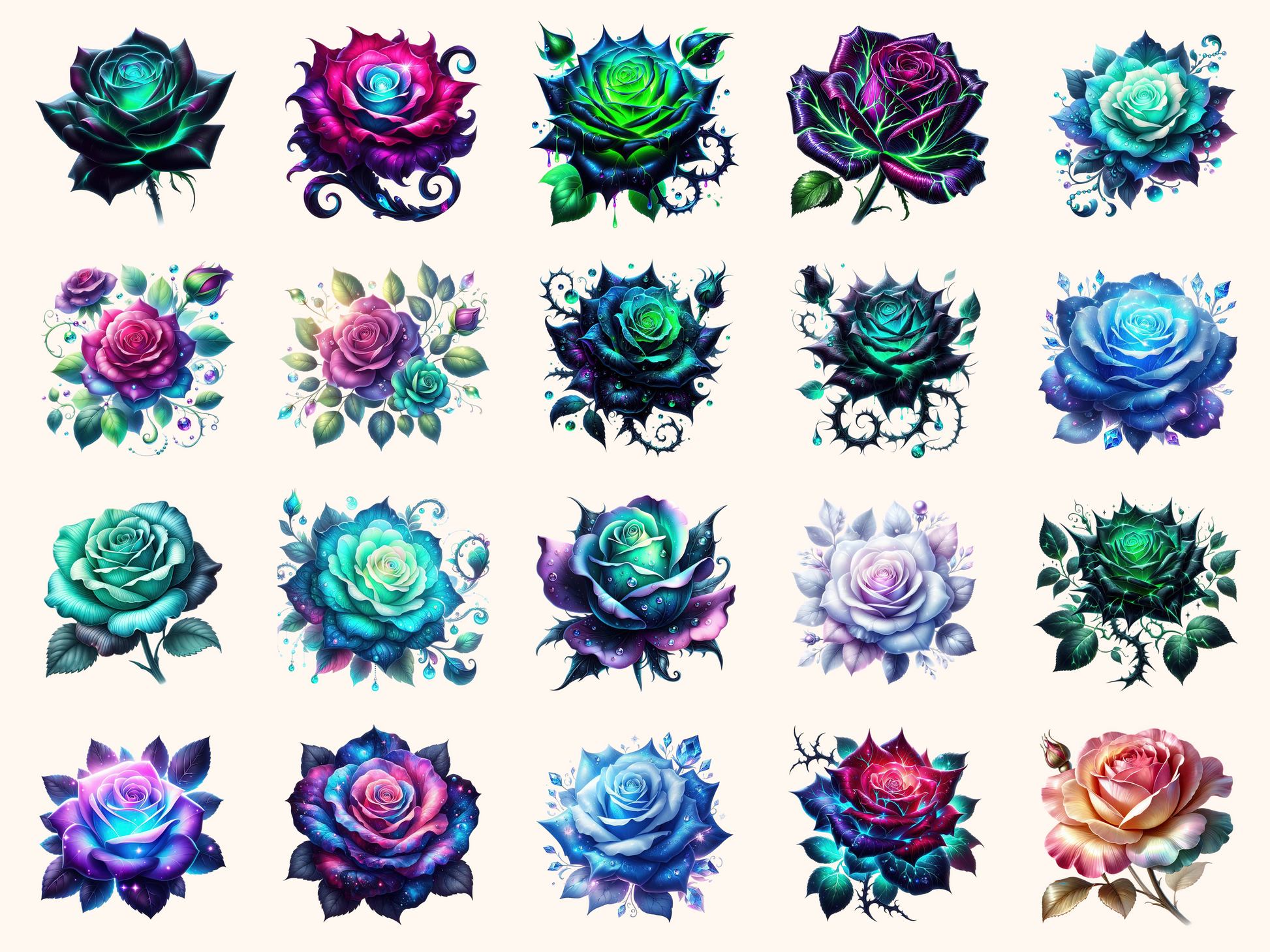 Fantasy Roses Clipart