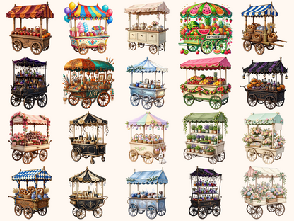 Holiday Carts Clipart