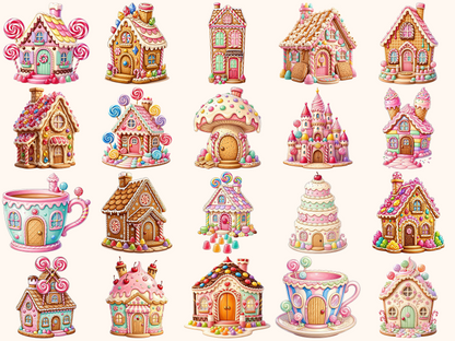 Candy Houses Clipart