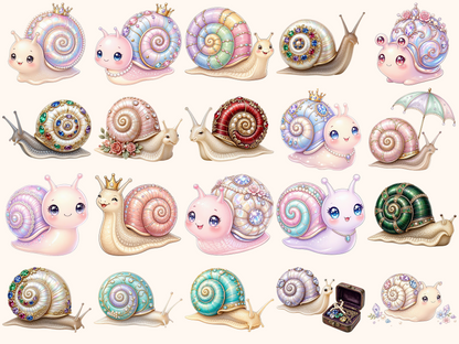 Jewelry Snails Clipart