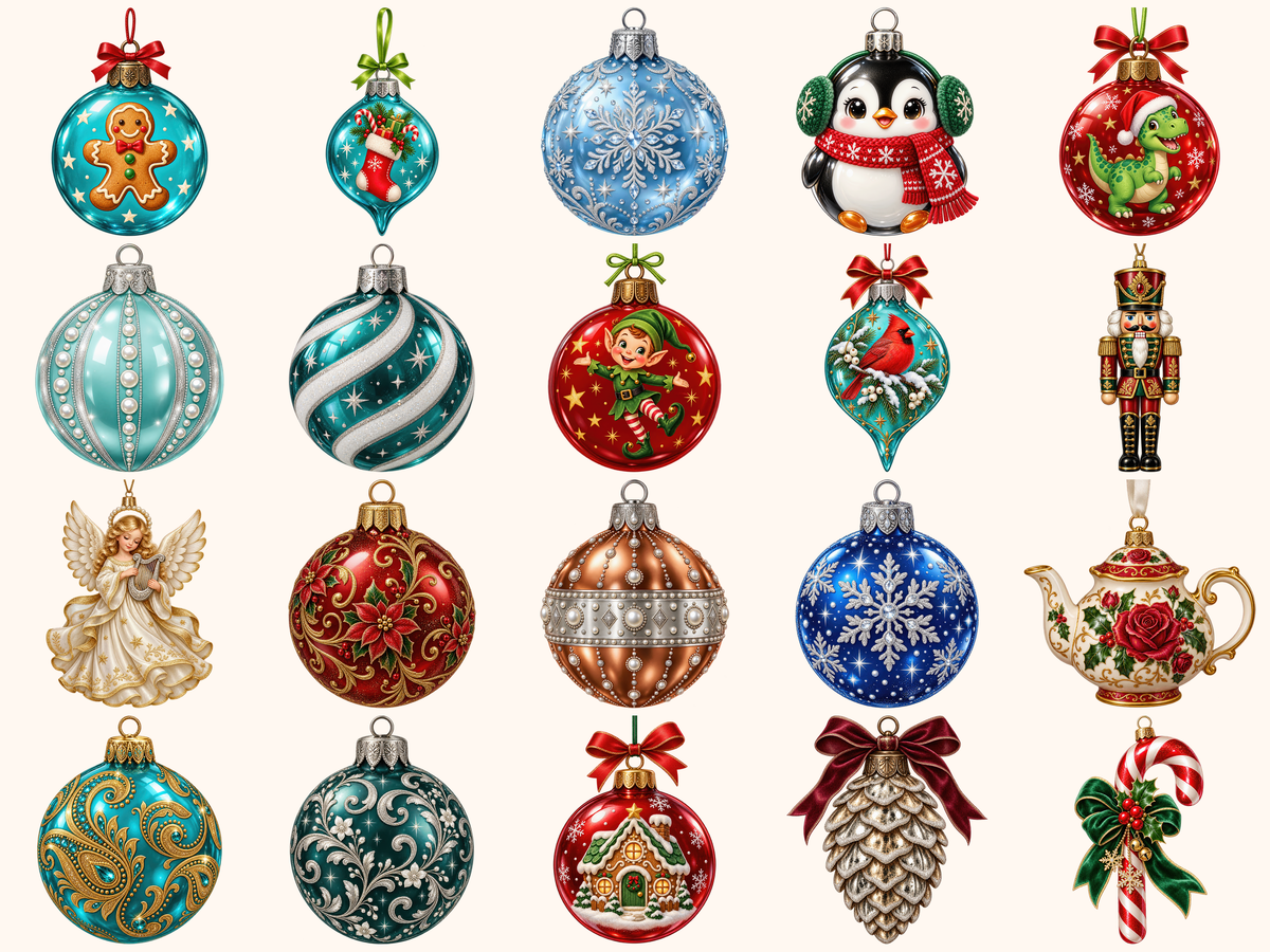 Christmas Ornaments Clipart — listing preview 3