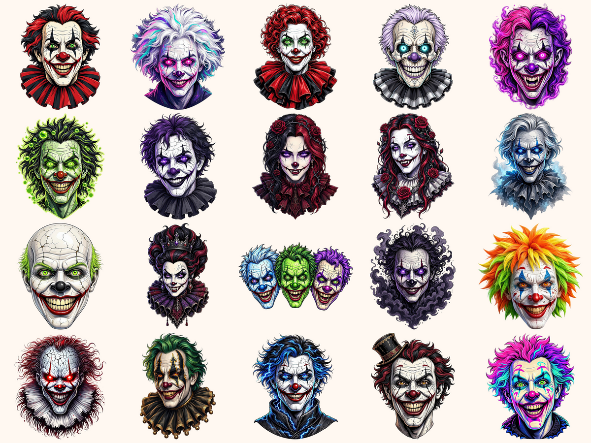 Psycho Clowns Clipart