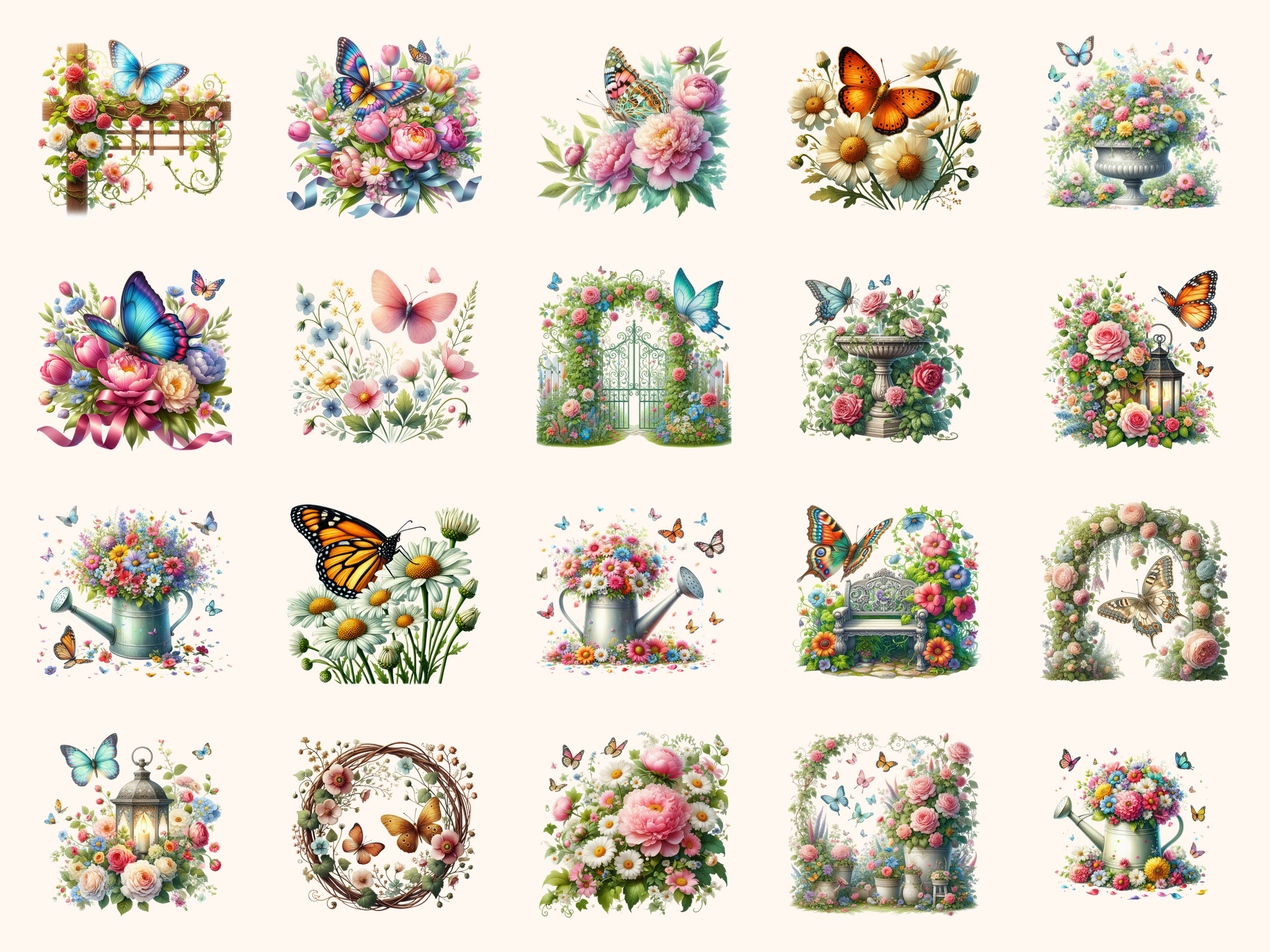 Butterfly Garden Clipart