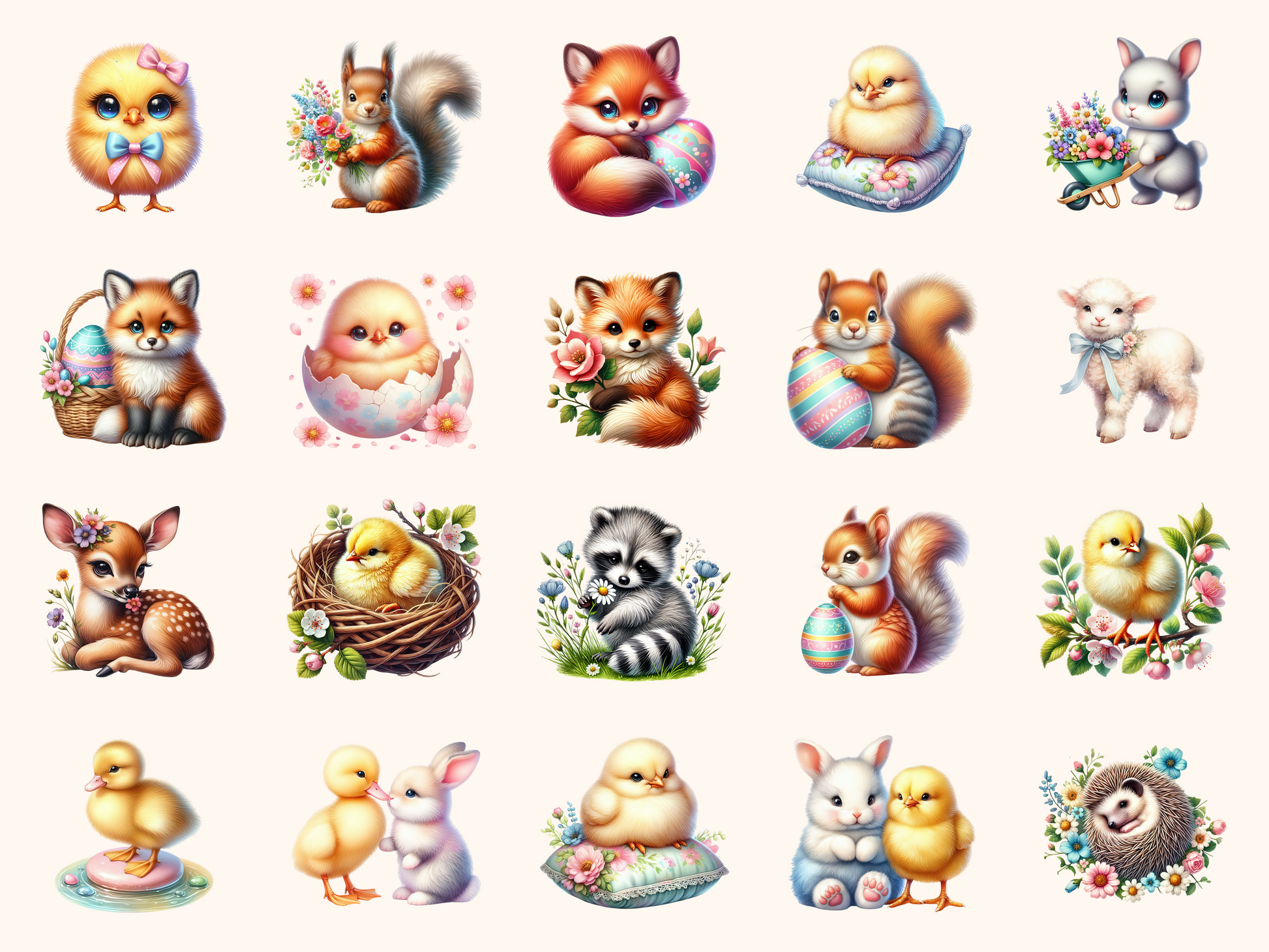 Spring Baby Animals Clipart